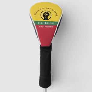 Black History Month African American Curved Text Golf Head Cover