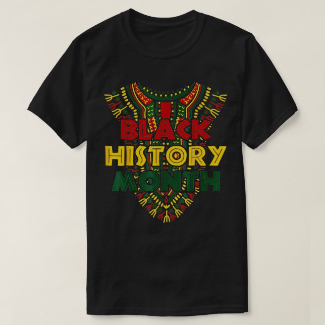 Black History Month African American Flag Juneteen T-Shirt (Design Front)