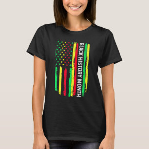 Black History Month African American Flag Melanin  T-Shirt