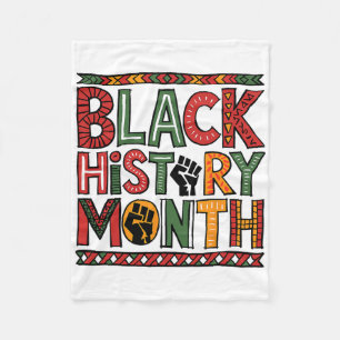 Black History Month African American Heritage Men  Fleece Blanket