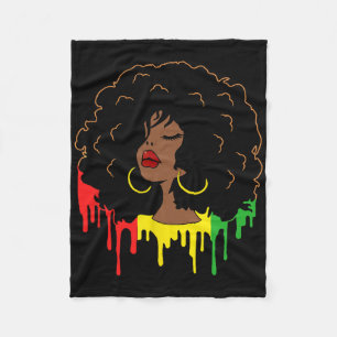 Black History Month African American Juneteenth Wo Fleece Blanket