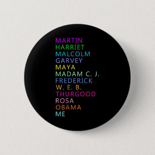 Black History Month African American Leader's Grap 6 Cm Round Badge