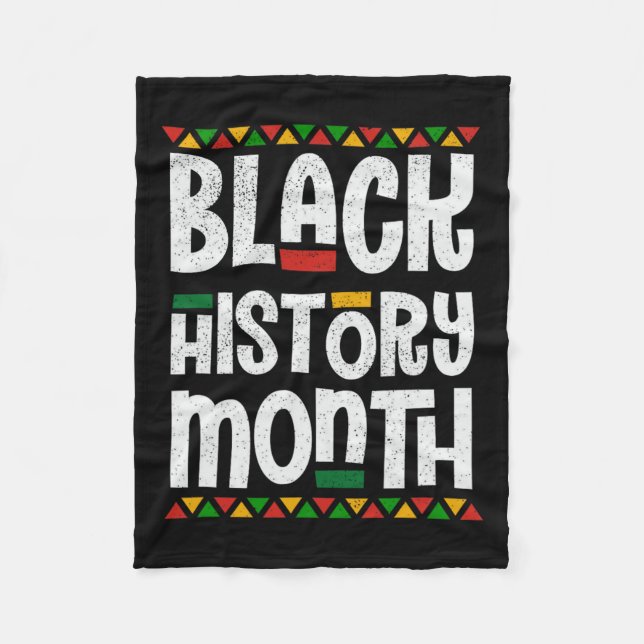 Black History Month African American Melanin Pride Fleece Blanket (Front)