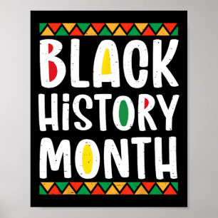 Black History Month African American Men Women Kid Poster