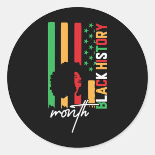 Black History Month African American Pride Celebra Classic Round Sticker