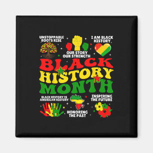 Black History Month African American Proud Men Wom Magnet