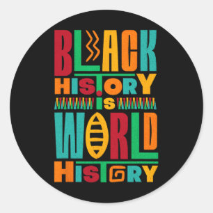 Black History Month African American Rights  Classic Round Sticker