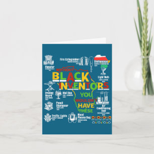 Black history month african american women men  card