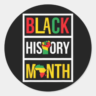 Black History Month - African Civil Rights Empower Classic Round Sticker