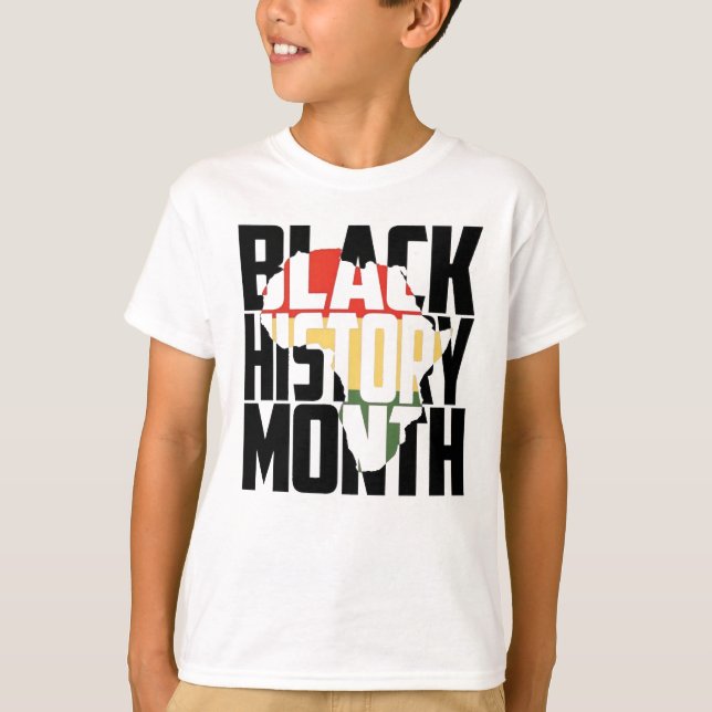 Black History Month African Continent American T-Shirt (Front)