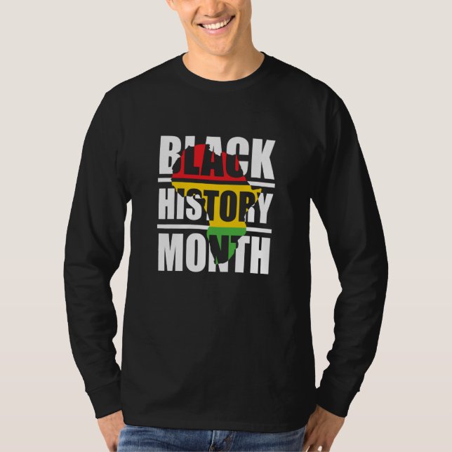 Black History Month African Continent T-Shirt (Front)