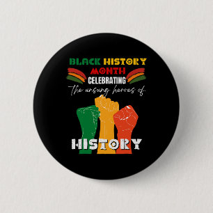 Black History Month African Fist American Proud Pr 6 Cm Round Badge