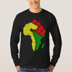 Black History Month African Flag Colors Resist Fis T-Shirt