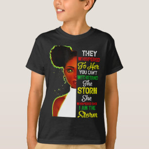 Black History Month African Girl Woman Afro I Am T T-Shirt