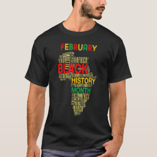 Black History Month African Map Africa Roots Pride T-Shirt