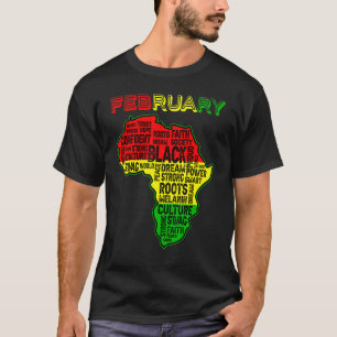 Black History Month African Map Colours Africa Roo T-Shirt