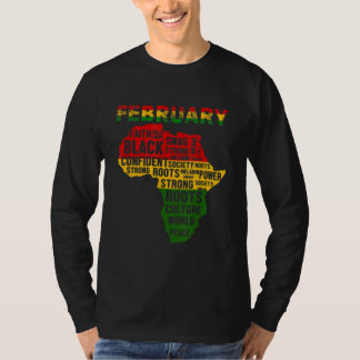 Black History Month African Map Colours T-Shirt