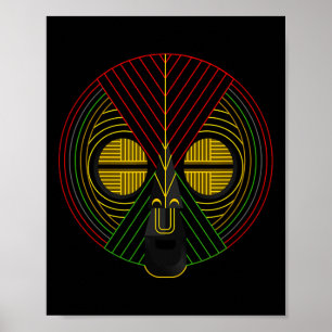 Black History Month African Mask  Poster