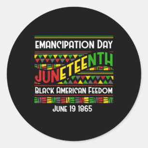 Black History Month African Pride Independence Afr Classic Round Sticker