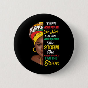 Black History Month African Woman Afro I Am The St 6 Cm Round Badge
