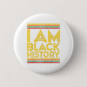 Black History Month African Woman Afro I Am The St 6 Cm Round Badge