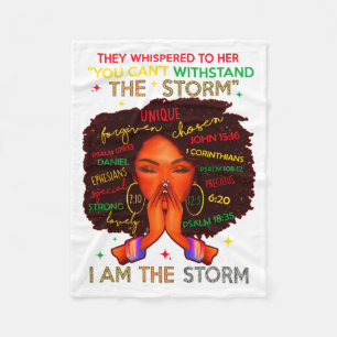 Black History Month African Woman Afro I Am The St Fleece Blanket