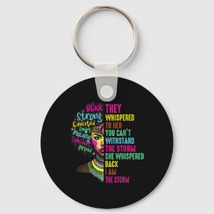 Black History Month African Woman Afro I Am The St Key Ring