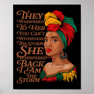 Black History Month African Woman Afro They Whispe Poster