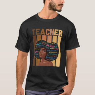 Black History Month African Woman  Teacher African T-Shirt