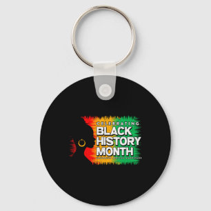 Black History Month Afro African American Juneteen Key Ring