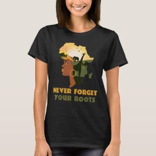 Black History Month Afro American African Woman T-Shirt