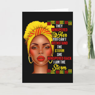 Black History Month Afro Black Women Girls I'm The Card