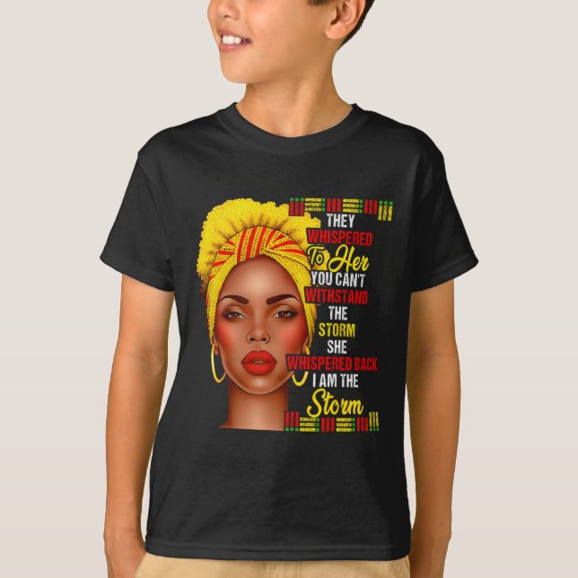Black History Month Afro Black Women Girls I'm The T-Shirt (Front)