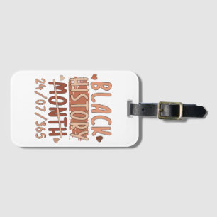 Black History Month Afro Melanin Black Women Afro Luggage Tag