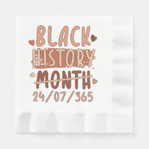 Black History Month Afro Melanin Black Women Afro  Napkin