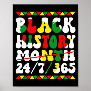 Black History Month Afro Melanin Black Women Afro Poster