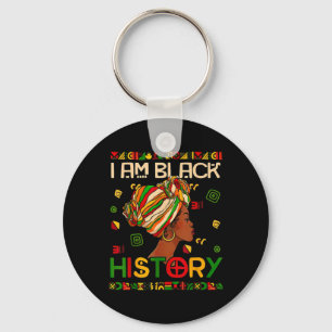 Black History Month Am Black History Black Woman Key Ring