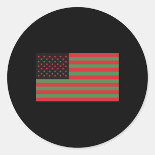 Black History Month American Flag Alternative 3 St Classic Round Sticker