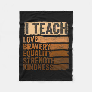 Black History Month Apparel I Teach Black History  Fleece Blanket