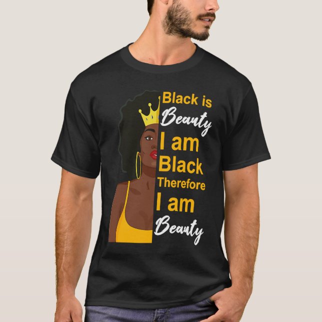 Black History Month  Beautiful Melanin Poppin Girl T-Shirt (Front)