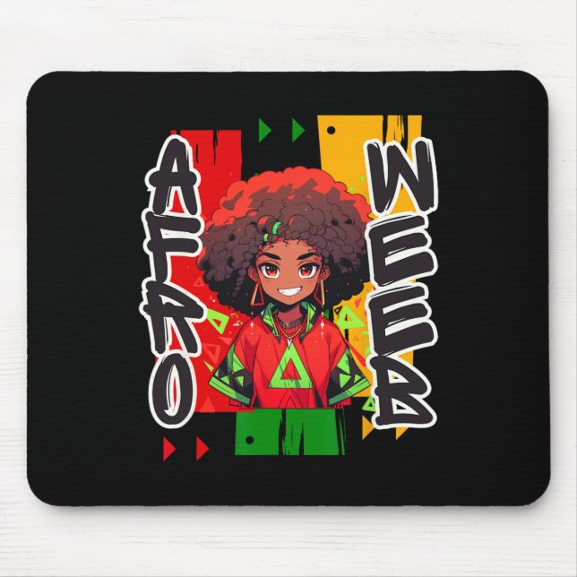 Black History Month - Beware My Ancestors - Afro W Mouse Pad (Front)