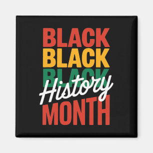 Black History Month Black Afro Motivation  Magnet
