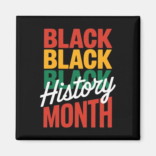 Black History Month Black Afro Motivation  Magnet (Front)