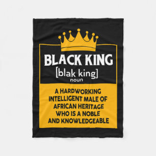 Black History Month Black King For African Men  Fleece Blanket