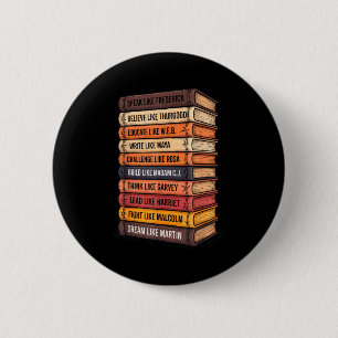 Black history month black leaders african american 6 cm round badge