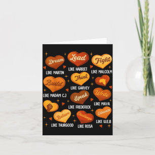 Black History Month Black Leaders African American Card