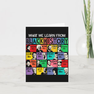 Black History Month Black Leaders African American Card