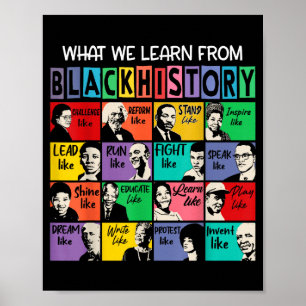 Black History Month Black Leaders African American Poster