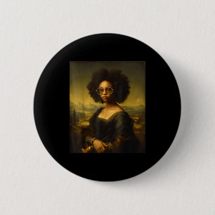 Black History Month Black Mona Lisa African Americ 6 Cm Round Badge