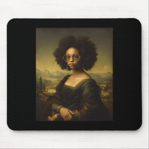 Black History Month Black Mona Lisa African Americ Mouse Pad